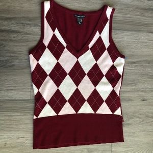 New York & Company Argyle Sweater Vest